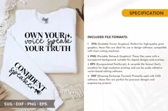 Own your voice SVG - Self confidence SVG T-Shirt Design Product Image 2