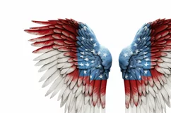 Patriotic Angel Wings PNG Sublimation Design | Independence Product Image 3