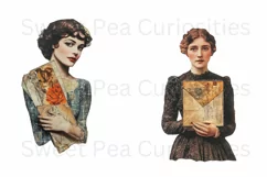 Scraps, Woman, Grunge, Ephemera, PNG, Clipart Product Image 2