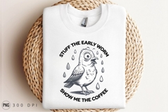 Funny Coffee Bird Illustration Sublimation PNG Product Image 3