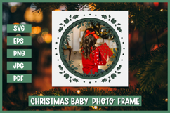 Christmas Layered paper cut frame,card SVG,Baby photo frame Product Image 1