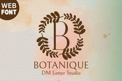 Botanique Monogram - Botanical Serif Monogram Font Product Image 1