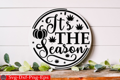 It&#039;s The Season Fall Round Sign SVG Product Image 2