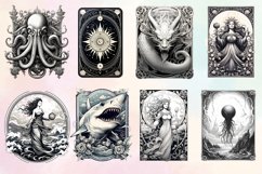Magic Under The Sea Tarot Card Clipart Bundle Product Image 3
