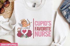 Cupid&#039;s Favorite Nurse PNG, Valentine Nurse Sublimation PNG Product Image 3