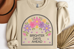 Brighter days ahead PNG, Vintage Flowers Sublimation PNG Product Image 3