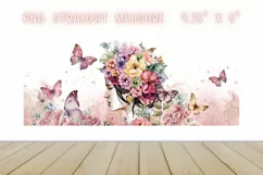 Flowers Watercolor Women 16oz Libby Glass Can Product Image 2