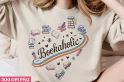 Bookaholic PNG,Reading Books Sublimation PNG Product Image 3