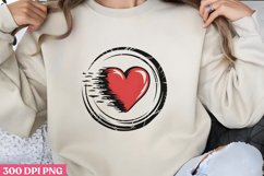 Heart sketch design PNG, Valentines Day Stamps Clipart PNG Product Image 1