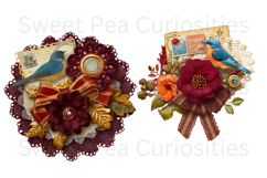 Tags, Flowers, Label, Ephemera, PNG, Junk Journal, clipart Product Image 2