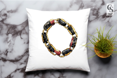 Watercolor Chain Bracelet Clipart PNG Product Image 3