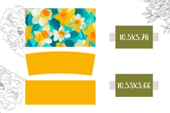 Narcissus Tumbler Wrap Design, Flowers 40 Oz Tumbler PNG Product Image 2
