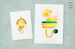 Watercolor Boho Shapes Plants and Leaves Product Image 2