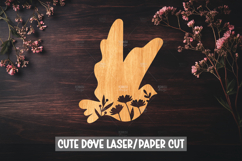Dove Floral Laser Cut SVG File Product Image 1