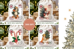 Christmas Snowman Santa Sack, Candy Cane Santa Sack Designs Product Image 2