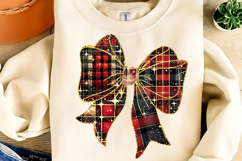 Christmas Coquette Bow PNG, Christmas Sublimation Design Product Image 2