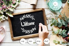 Floral Welcome SVG| Welcome Farmhouse Sign| Door signs Cut f Product Image 1