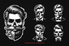 10 Bundle Dark Art Gentleman Skull Dead Man Tattoo Product Image 3