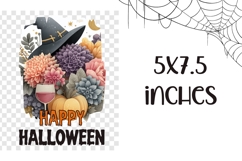 Floral Halloween Witch Hat PNG, Halloween Pumpkin Towel Product Image 2