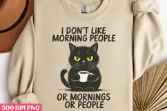 I Dont Like Morning People PNG, Funny Animal Jokes sublima Product Image 3