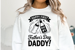 Happy first Father&#039;s day Daddy Svg | Shirt Svg Product Image 1