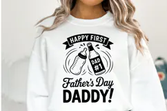 Happy first Father's day Daddy Svg | Shirt Svg Product Image 1