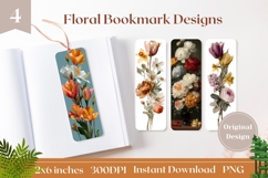 Tulip Flower Bookmark Printable, Summer Flowers Sublimation Product Image 1