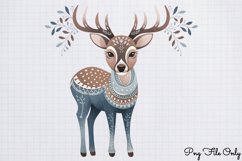 Scandinavian Christmas Reindeer Clipart Bundle Product Image 5