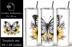Sunflowers butterflies Tumbler Wraps, 20 oz Skinny Tumbler Product Image 1