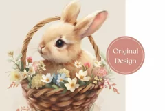 Easter Tumbler Wrap PNG, Cute Bunny Tumbler Design Product Image 2