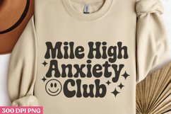 Mile High Anxiety Club PNG, Anxiety Sublimation PNG Product Image 2