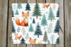 Christmas pattern | 8 fox Xmas Sublimation Tumbler Designs Product Image 2