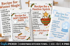 Christmas Kitchen Towel PNG, Christmas cocktail Recipe PNG Product Image 1