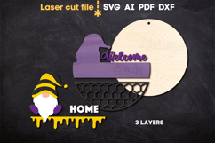Gnome Welcome SVG laser cut files for Glowforge Product Image 2