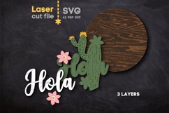 Hola SVG laser cut file for Glowforge Product Image 2