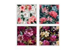 Azalea Flower &amp; Peony Flower Digital Paper Product Image 2