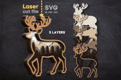 Deer SVG laser cut file for Glowforge Product Image 2