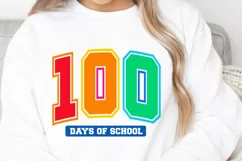100 days SVG, 100 days of school PNG, Retro 100 days SVG Product Image 3
