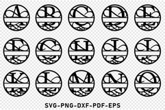 Monogram Flourish Split Letters SVG Bundle Cut Files Product Image 12