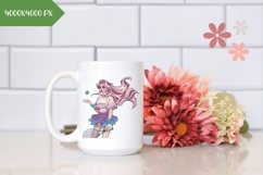 Hand Drawn Tennis Girl Illustration, Summer Girl PNG Product Image 2