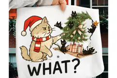 Funny Cat Christmas Tree PNG, Funny Christmas PNG, Christmas Product Image 4