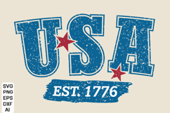USA 1776 SVG, 4th of July USA Varsity SVG, Patriotic SVG Product Image 3