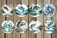 Fish On |fishing Car coaster &amp; key chain sublimation design Product Image 2