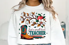 Just a small town Teacher Svg Design | Shirt Svg Product Image 1
