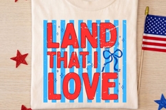 Land That I Love PNG, 4th Of July Png, Retro Patriotic Png. Product Image 2