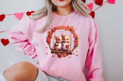 Valentines Day Animals on Swings Clipart Product Image 2