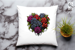 Vintage Rose Heart Floral Clipart Sublimation PNG Product Image 3