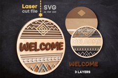 Welcome SVG laser cut file for Glowforge Product Image 2