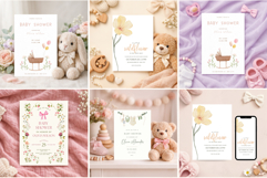 Baby Shower Invitation Canva Mockups Product Image 2