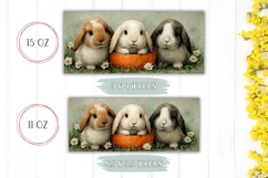 Animals Mug Wrap, Cartoon Easter Bunnies Mug Sublimation Product Image 2